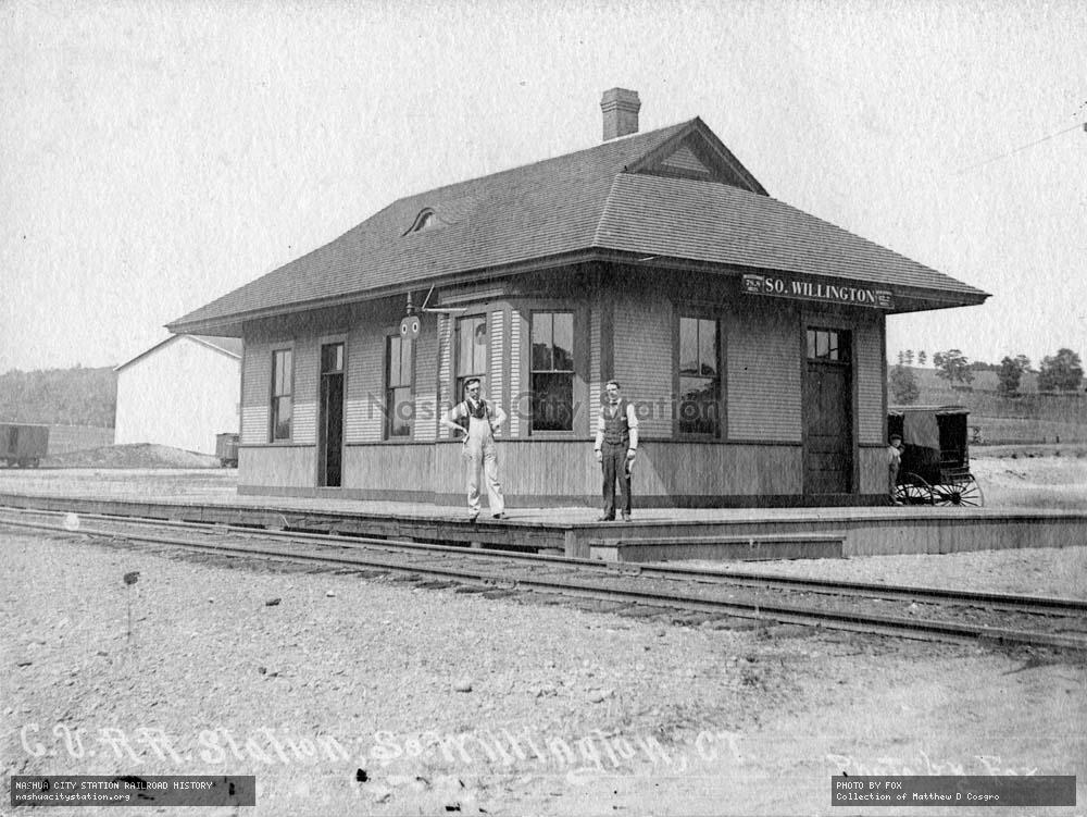 Postcard: Central Vermont Railroad Station, South Willington, Connecticut